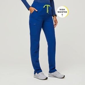 NWOT FIGS L Electric Blue High Waisted Yola Scrub Pants